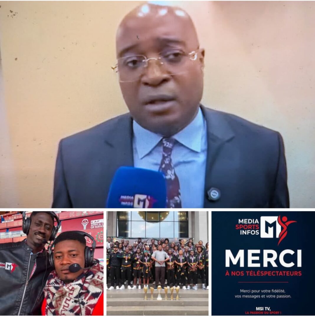 Daniel Mongue Nyamsi promoteur de MSI TV et membre du Comite Executif FECAFOOT, les commentateurs et les Championnes